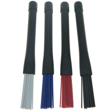 2x White Professional Jazz Drum Brushes Rubber Handle and Nylon Sticks