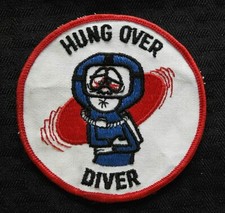 c.1970 "HUNG OVER DIVER" SCUBA DIVER DIVING SNORKELING PATCH DON'T DIVE DRUNK 