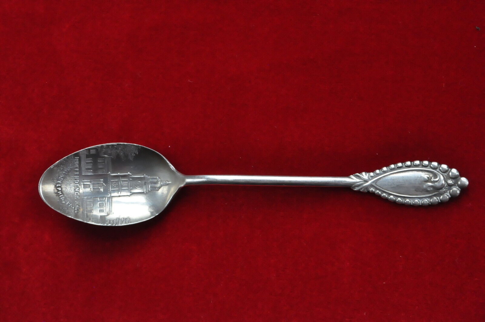 Vintage sterling silver Independence Hall Philadelphia, Penn PA souvenir spoon