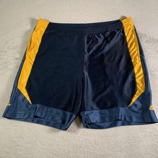Y2K Adidas Shiny Silky Dazzle Basketball Shorts Blue Yellow 7.5" Inseam Mens XL