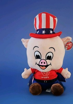 Piggly Wiggly American Mr. Schwein Plüsch 2. Edition 2021 Patriotic Uncle Sam Neu mit Etikett