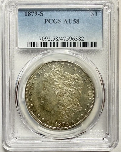 1879 s Morgan Silver Dollar - PCGS AU58 - Free Shipping
