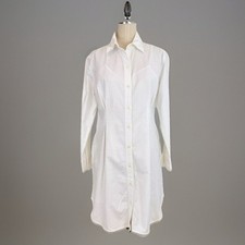 GAP Women's Shirt White Dress Size S with Slip Pockets Minimalist Clean Staple