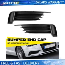 Front Left Right Bumper Fog Light Lamp Cover Grille Trim For AUDI S3 A3 2013-17
