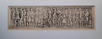 R S FORREST NACH MEREDITH WILLIAMS BLEISTIFT SIGNIERT RADIERUNG SCHOTTISCHES KRIEGERDENKMAL