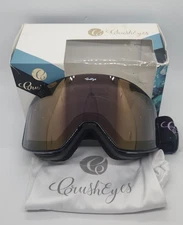 CrushEyes Heavenly Women's Snow Goggles Black Frame Purple Chrome Lens Open Box