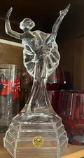 Vintage RCR "Royal Crystal Rock" Italian Ballerina Lead Crystal Figurine