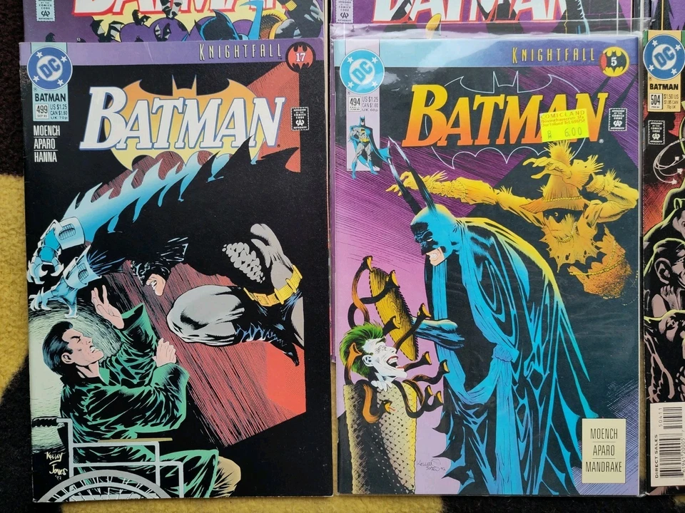 9 US DC DETECTIVE COMICS BATMAN KNIGHTSQUEST KNIGHTSEND KNIGHTFALL ab 494 500 x2 - Bild 2 von 4