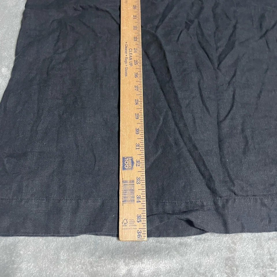 Vestido de lino J Crew para mujer 2X negro mini sin mangas cambio jersey Lagenlook Boho Foto 2 de 4