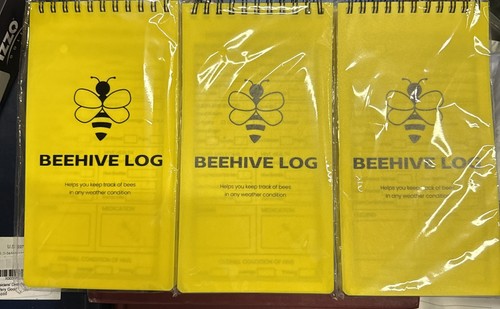 3 X Beekeeping Log Book Beehive Tracking Journal Bee Castle