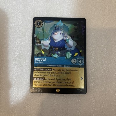 Disney Lorcana Wilds Unknown Ursula Deal Maker 16/204 Legendary Foil