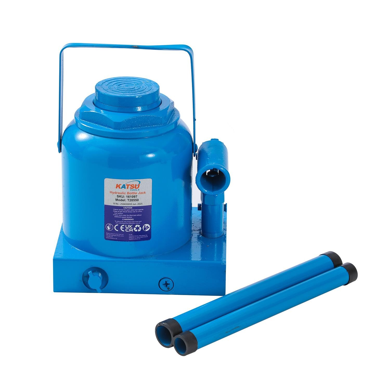 KATSU Tools Low Profile Stubby Hydraulic Bottle Jack 50 Ton