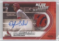 2021 Topps Major League Material Series 2 Red 10/25 Dylan Carlson Auto 0t2