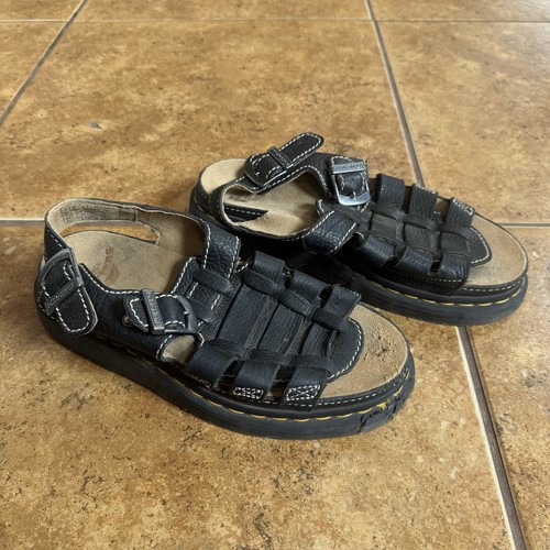 Dr Doc Martens Vintage Leather Fisherman Chunky Sandals England UK 7 US 8