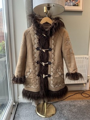 Urban Outfitters Penny Lane Afghan Coat Size XS UK