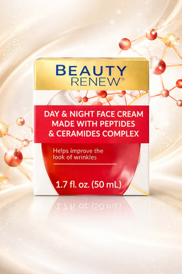 Beauty Renew Face Day &Night Cream Made With Peptides & Ceramides Complex 1.7oz