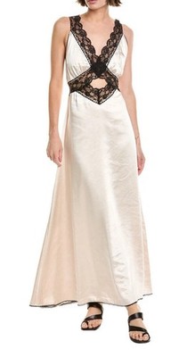 o.p.t. cream Athina Dress With Black Lace Size XS | eBay