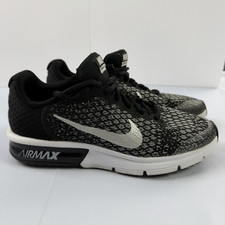 Nike Air Max Sequent 2 Unisex Kids Sneakers Black/Gray/White US 7Y EU40