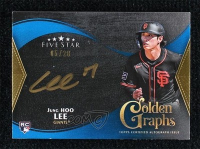 2024 Five Star Golden Graphs Blue 5/20 Jung-Hoo Lee Jung Hoo Rookie Auto RC 1az7
