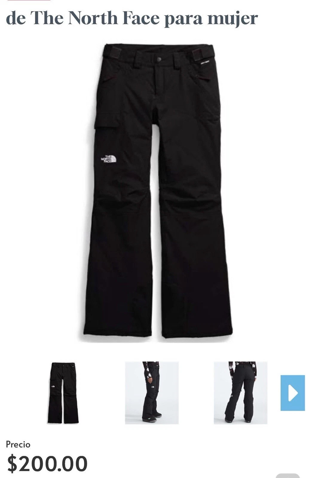 The North Face W Freedom Insulated Snow Pants Black Medium/Short