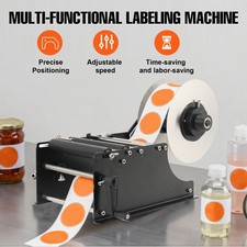 MT-30 Round Bottle Labelling Machine Labeller Labeling Applicator Machine Black