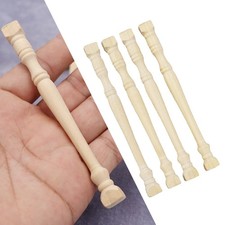 4x 1/12 scala casa delle bambole balaustra in legno per ringhiere per scale