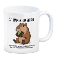 Capybara Frisst Dubai-Schokolade Kaffeebecher - Sei Immer Du Selbst