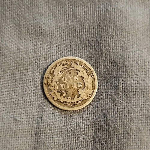 VF RARE SILVER 1875 Carson City Seated Liberty Silver Dime OFFERS WELCOME