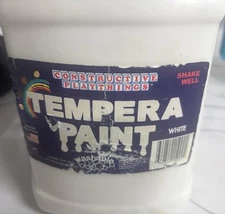 Constructive Playthings Tempura Paint White 1 Gallon Washable