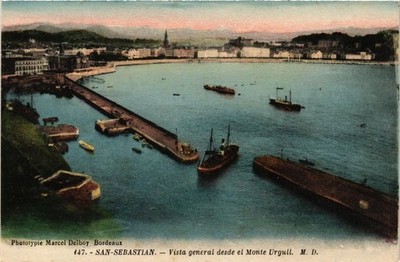 CPA SAN SEBASTIAN Vista general desde el Monte Urgull SPANIEN (673857)