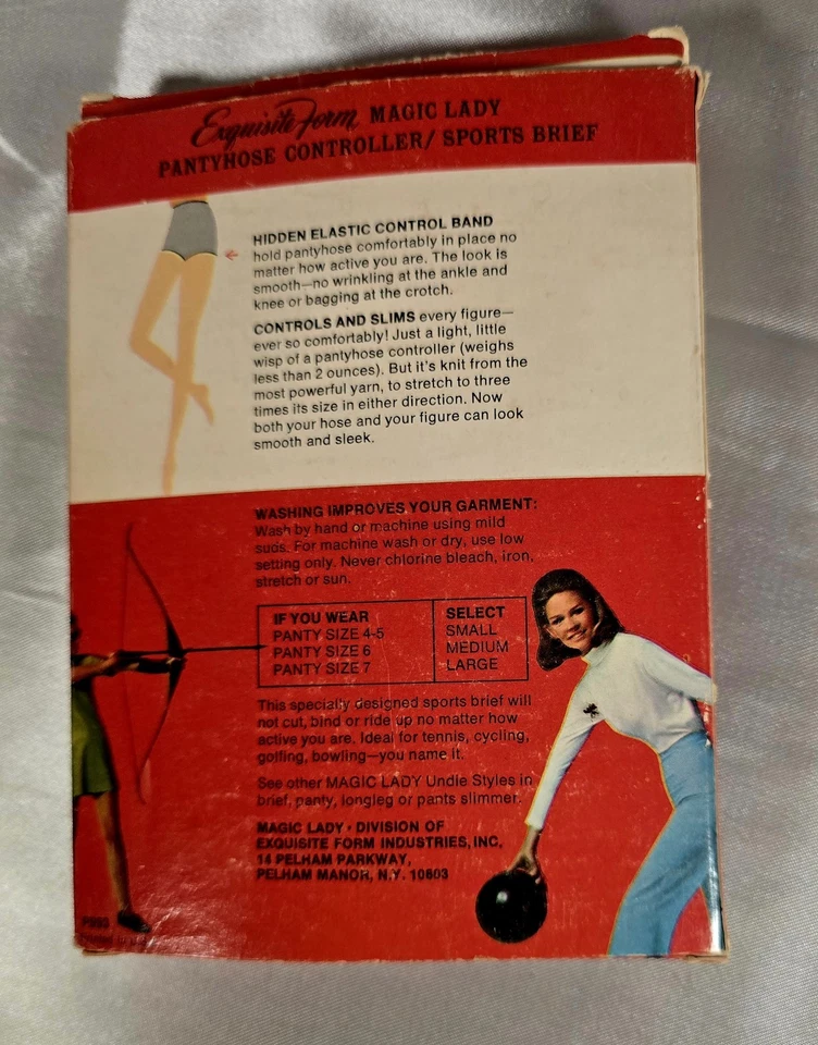 Vintage MAGIC LADY LARGE Pantyhose Controller/SPORTS BRIEF BLACK P953 - Image 2 of 4