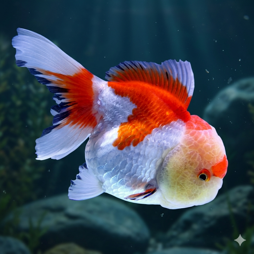 Red and White Oranda Goldfish Live Fish Freshwater Aquarium 2.5-3.5