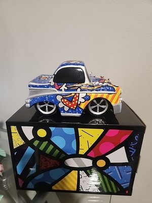 Romero Britto Vintage Car Figurine   Item #332291   Brand New in Box   Pop Art