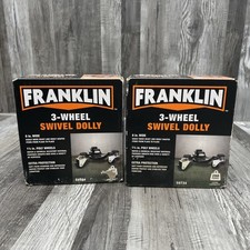 Lot Of 2 Franklin 3-Wheel Swivel Dolly (6in Wide & 200 Pounds Load Capacity)