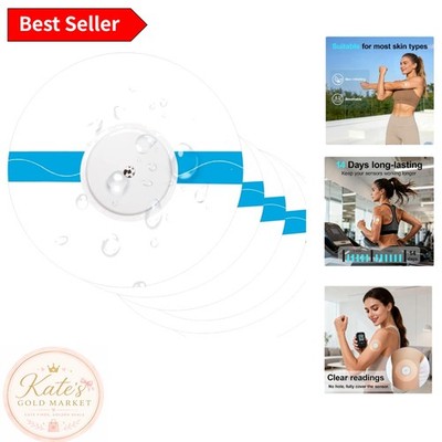 20 Pack Transparent Adhesive Patches for Libre 2/3/Plus - Stays Put for 14 Days