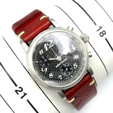 Montblanc 7038 Chronograph Meisterstück Quartz Analog Silver Wristwatch