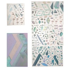 Reusable Mini House Stickers with Detailed Print for Hobby Relaxing Craft