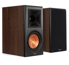 Klipsch RP-600M Walnut Vinyl Bookshelf Speaker Pair Damaged Box 
