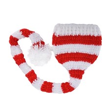 Baby Christmas Knit Hat Long Tail Shape Children Santa Hat For Baby