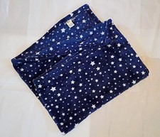 HB Hudson Baby Fleece Blanket Blue White Stars 30" 36" Lovey Security Soft Plush