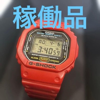 CASIO G-SHOCK DW-5600E FOX FIRE digital Red wrist watch From Japan