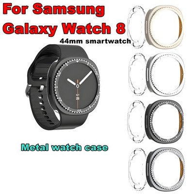 Metal Watch Case Protector Cover For Samsung Galaxy Watch 8 44mm Smart watch