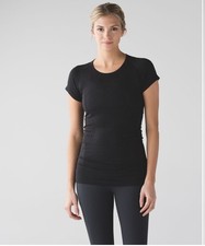 Lululemon Swiftly Tech Short Sleeve Crew Black / Black Size 10 Shirt Tee