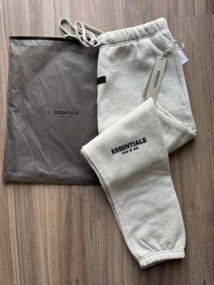 Essentials Fear of God Men's Light Oatmeal SS22 Sweatpants Cuffed