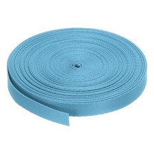 Flat Nylon Webbing Strap 3/8 Inch 10 Yards Lake Blue for Backpack