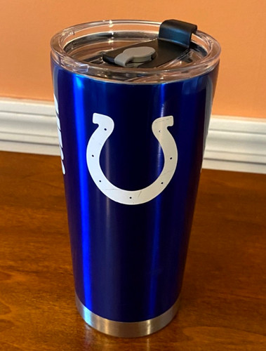 Indianapolis Colts Blue Boelter 20 ounce Tumbler Double Walled Vacuum Insulated