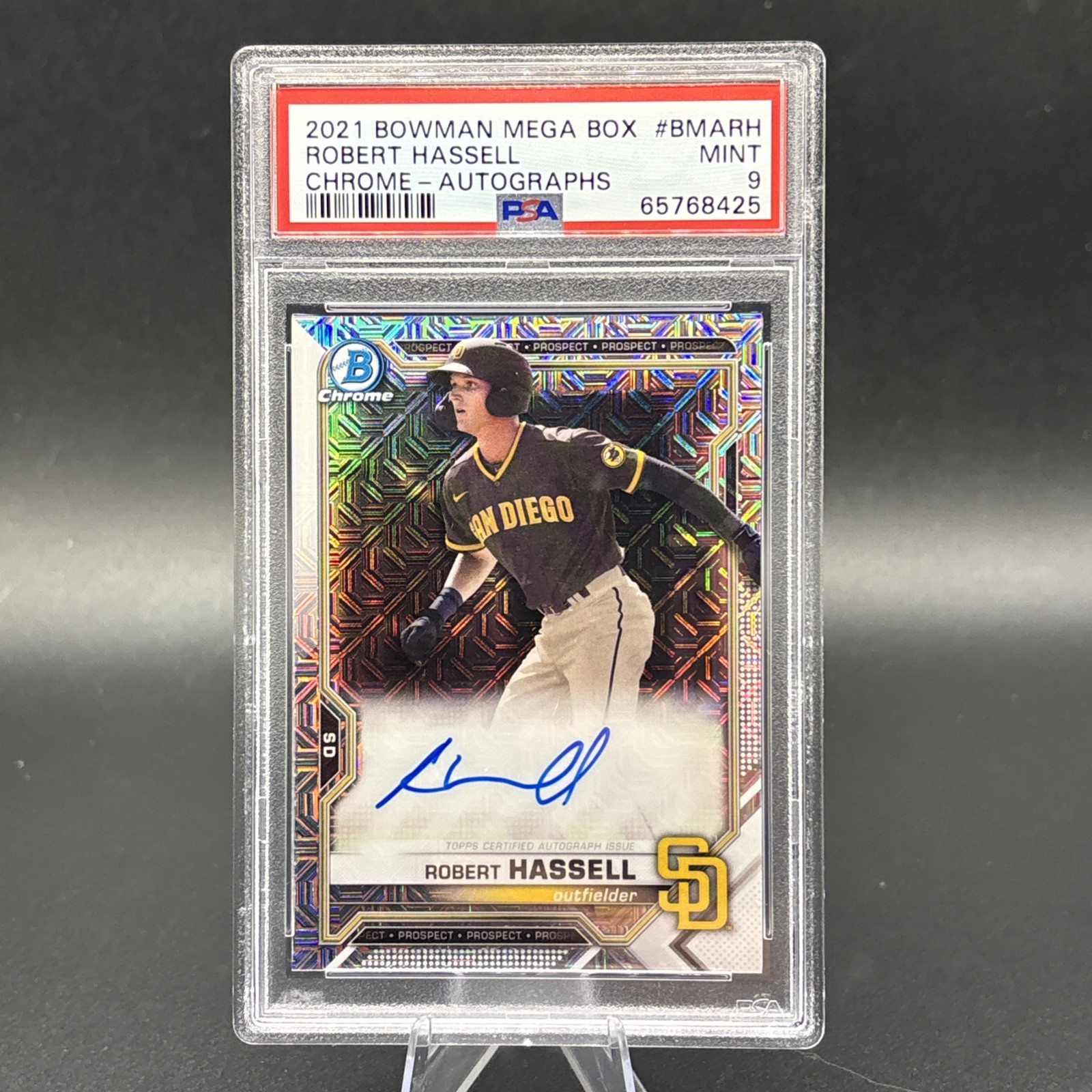 2021 Bowman - Mega Box Chrome Mojo Autographs Robert Hassell #BMA-RH (AU, RC)