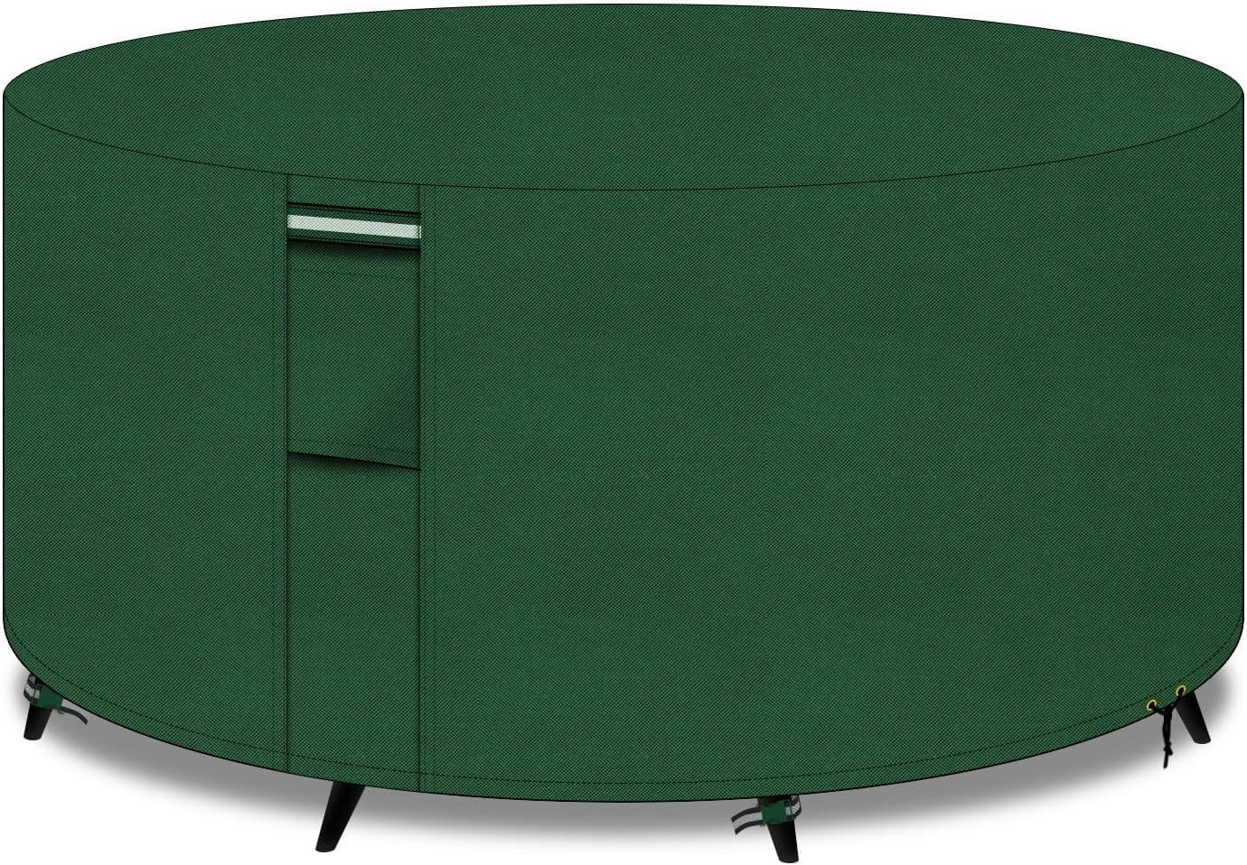 Housse de table ronde 120cm en tissu Oxford 600D noir imperméable