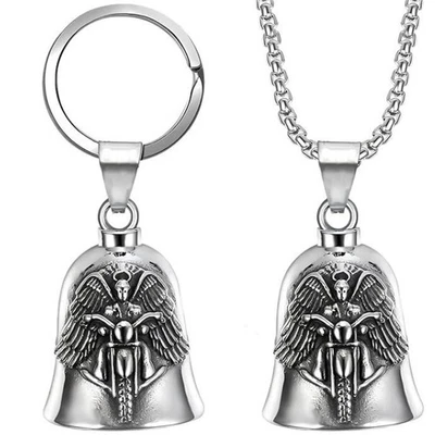 Guardian Gremlin Bell, Motorcycle Motorbike Biker Angel Wings Protector Rider UK