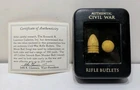 ✨ANTIQUE✨ Authentic Civil War Rifle Bullets in a Presentation Case & COA